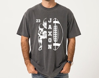 Comfort Colors Personalized Football Shirt: Custom Name & Number
