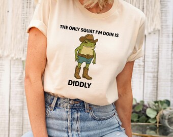 Funny Cowboy Frog T-Shirt: Sarcastic Western Humor Gym Shirt
