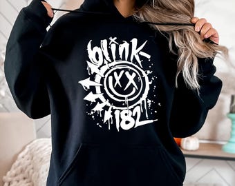Blink 182 Smile Face Hoodie: Punk Rock Band Graphic