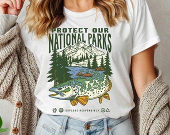 National Parks Shirt: Protect Nature, Retro Outdoor Adventure Tee