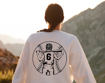 Personalized Softball Girl Sweatshirt: Custom Team Number