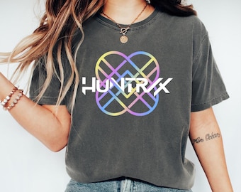 Comfort Colors Huntrix Girls Shirt, Kpop Demon Hunters Tshirt, Huntrix Girl Shirt, Huntrix Fan Shirt Gift, Rumi Zoey Mira Graphic Shirt
