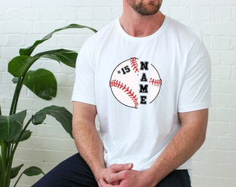Personalized Baseball Name T-shirt, Custom Baseball Player Shirt