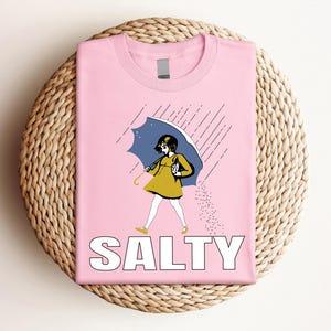 Salty Girl Shirt: Retro Vintage Graphic Women’s Summer Tee afbeelding 10