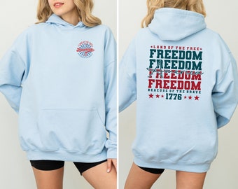 Land Of The Free Patriotic Hoodie, America 1776