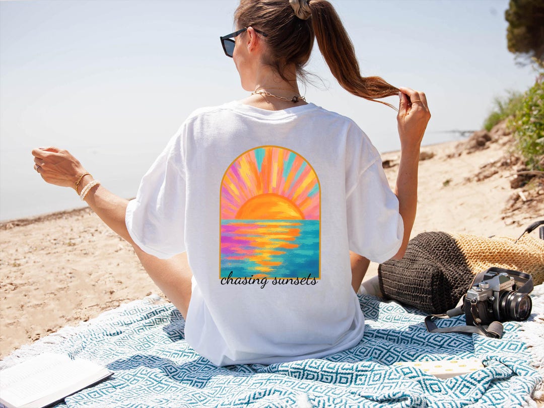 Comfort Colors Sunset Beach T-shirt: Coconut Girl Mermaidcore Tee