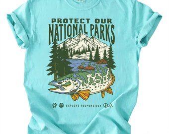 National Parks Comfort Colors® Tee: Protect Nature, Vintage Hiking Shirt