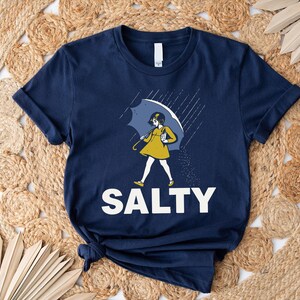 Salty Girl Shirt: Retro Vintage Graphic Women’s Summer Tee afbeelding 7