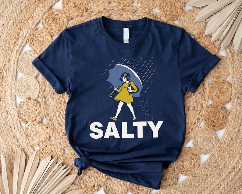 Salty Girl Shirt: Retro Vintage Graphic Women’s Summer Tee afbeelding 7