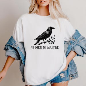 Comfort Colors® Anti-Authoritarian Tshirt, Ni Dieu Ni Maître Shirt, No God No Master Shirt, Anti Trump Shirt, Liberal Shirt, Anarchist Shirt