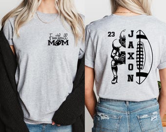 Custom Football Mom Shirt: Personalized Name & Number, Game Day Tee