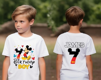Personalized Mickey Tshirts For Kids, Birthday Disney T Shirt, Custom Mickey Mouse Shirt, Birthday Boy Custom Shirt, Funny Birthday Shirt