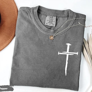 Comfort Colors Cross T-Shirt: Christian Faith Gift