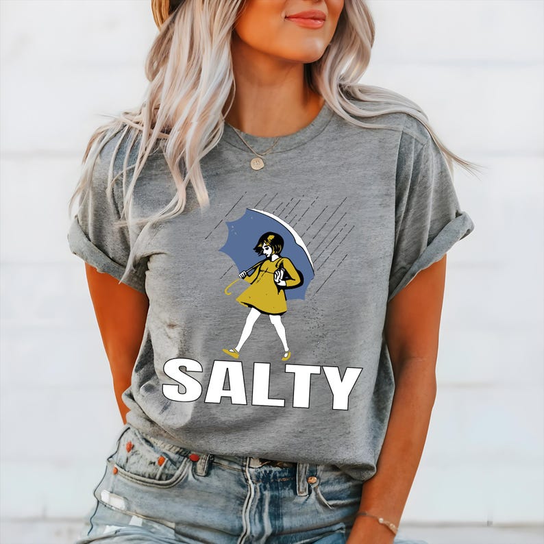 Salty Girl Shirt: Retro Vintage Graphic Women’s Summer Tee afbeelding 8