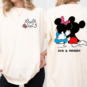 Comfort Colors Custom Disney Couple Shirt, Disney Valentine Shirt, Mickey and Minnie Couple Shirt, Disney Couple Shirt, Disneyland Honeymoon