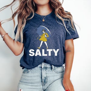 Salty Girl Shirt: Retro Vintage Graphic Women’s Summer Tee afbeelding 11