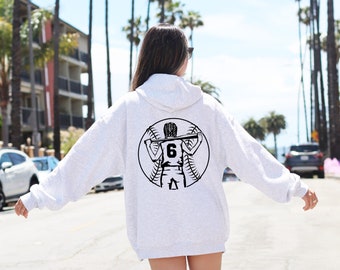 Personalized Softball Girl Hoodie: Game Day Custom Team Sweatshirt