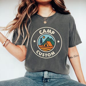 Comfort Colors Custom Camp Shirt, Camp Custom Tshirt, Personalized Camping Shirt, Camping Family Shirt, Camp Crew Tshirt
