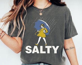 Salty Girl Comfort Colors Shirt: Vintage Graphic Women’s Tee