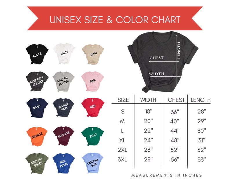 a women's t - shirt size chart with measurements