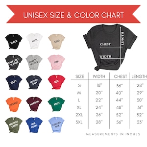 a women's t - shirt size chart with measurements