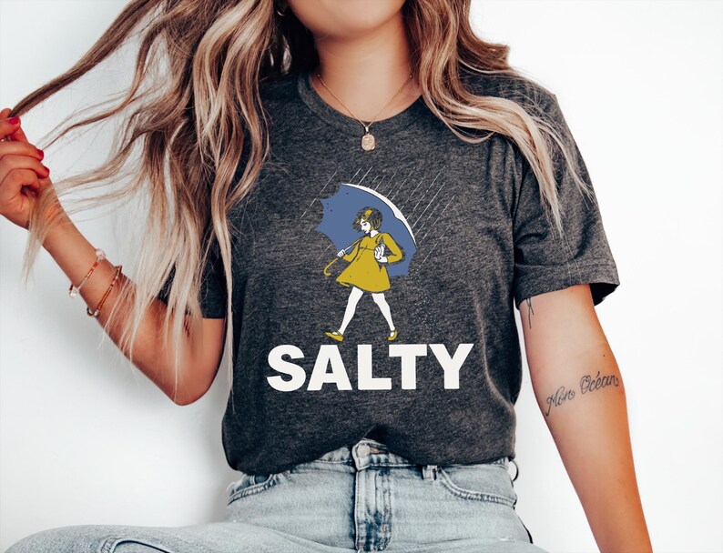 Salty Girl Shirt: Retro Vintage Graphic Women’s Summer Tee afbeelding 6