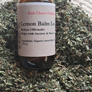 Organic Lemon Balm Tincture: Anxiety & Stress Relief (2 fl oz)