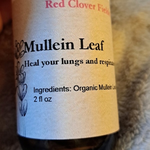 Organic Mullein Leaf Tincture: 2 fl oz