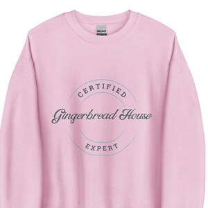 Zertifiziertes Lebkuchenhaus Experte Sweatshirt, festliches Backgeschenk, weiche Baumwollmischung, verschiedene Größen, einzigartiges Weihnachtsgeschenk