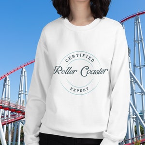 Sudadera entusiasta certificada de la montaña rusa, regalo de buscador de emociones, ropa de parque temático, mezcla de algodón suave, varios tamaños, adictos a la adrenalina