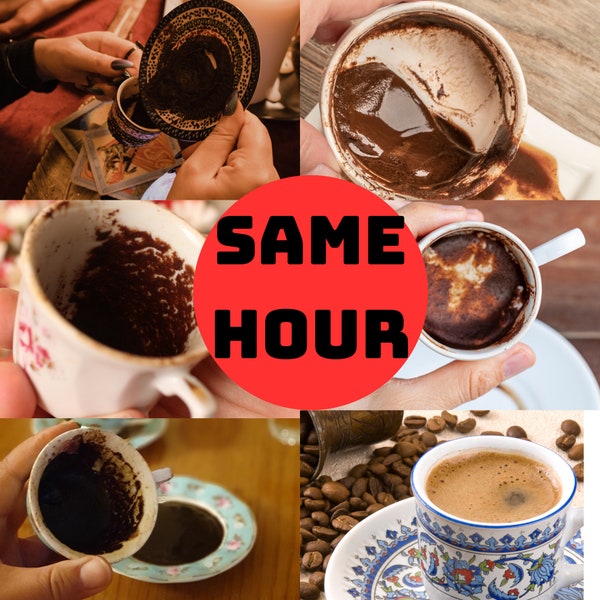 Lectura de café turco a la misma hora