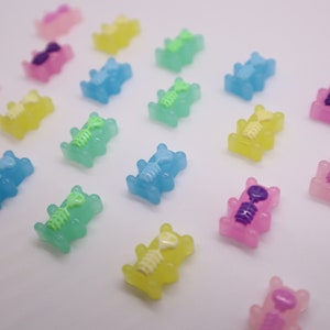 Skeleton Bear Nail Charms