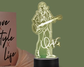 Taylor Swift, Accents, Taylor Swift Illusion Night Light Led Acrylic Has  6 Color Changing