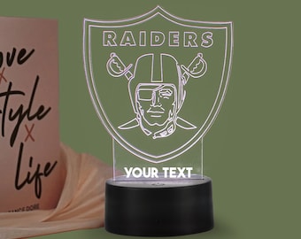Personalised Multicolour Las Vegas Raiders Led Lamp 3d LED Multicolor Unique Gift for Kids Custom Anime Night Light Christmas Gift