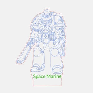 Space Marine Custom Any Game Character Personalized 3d LED Lamp Multicolor 3d Gift for Gamer Custom Anime Night Light Christmas Gift