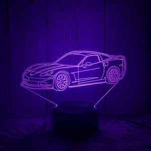 Personalized Corvette LED Light Led Lamp 3d LED Multicolor Gift for Him Custom Car Night Light Christmas Gift Car Lover Car Guy Gift