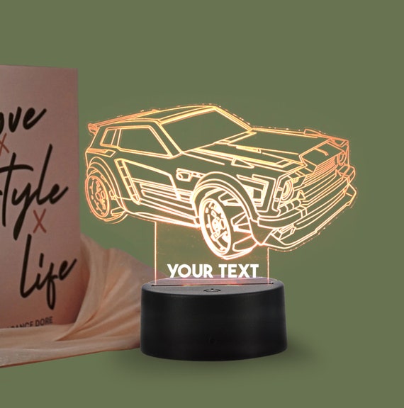 Personalized Multicolour Rocket Car Led Lamp 3d LED Multicolor Unique Gift for Kids Custom Anime Night Light Christmas Gift