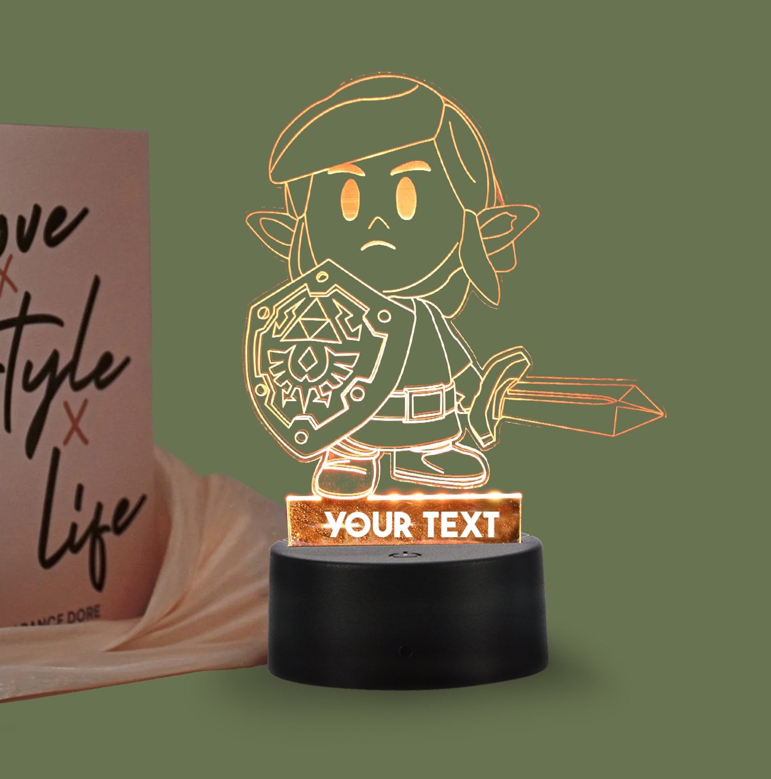 Zelda Personalized Led Lamp 3d LED Table Lamp, Multicolor 3d Illusion, Unique Gift for Kids, Custom Anime Night Light Christmas Gift
