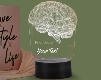 Brain Personalized LED Night Light, RC, Perfect for Students, Science Lovers & Gifts Health Science Gift Christmas Gift Dorm Room