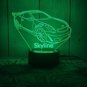 Personalized Infinity Car LED Light Led Lamp 3d LED Multicolor Gift for Him Custom Car Night Light Christmas Gift Car Lover Car Guy