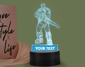 Lampada LED personalizzata con personaggio di gioco, luce notturna personalizzata con illusione 3D, lampada LED multicolore con illusione 3D, regalo unico per bambini, regalo di Natale