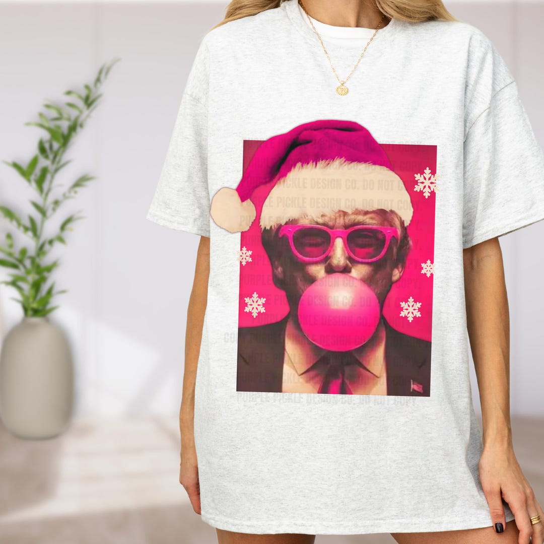 Christmas Men's Funny Christmas 3D T-shirts Trump Hat Fashion Athleisure 3D Print Tee Street