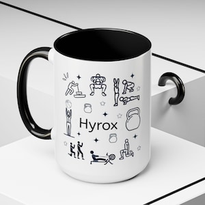 Hyrox Fitness Icons Mug | Coffee Mug (11oz, 15oz)