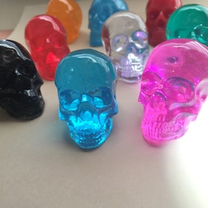 Small Resin Skulls | Skull Decoration | Epoxy Skull | Human Skull (2") | Bookshelf Decoration | Paperweight | Figurine