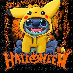 Stitch Pikachu PNG, Stitch disney Sublimation transfer PNG, Pokemon pikachu  Heat Transfer PNG