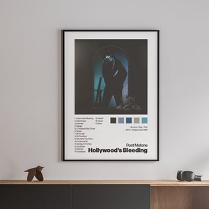 Post Malone Hollywood’s Bleeding Custom Album Poster Digital Download – Music Wall Art