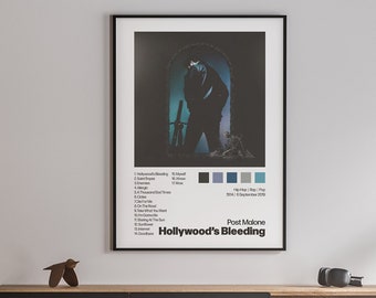 Post Malone Hollywood’s Bleeding Custom Album Poster Digital Download – Music Wall Art