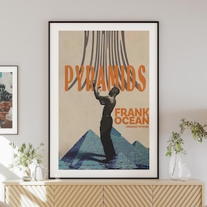 Póster de Frank Ocean, Pirámides, Póster de moda, Impresión de Frank Ocean, Música, Impresión musical, Descarga instantánea, Impresión digital, Arte del álbum Blond Orange