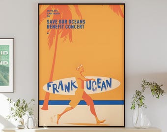 Frank Ocean Blond Poster: Orange Surfboard Album Art (Digital Download