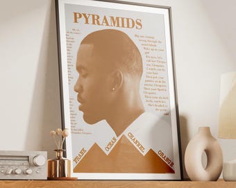 Frank Ocean Pyramids Orange Poster: Blond Album Art, Trendy Music Print (Digital Download)